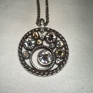 Brighton Silver Necklace with Crystal Accents